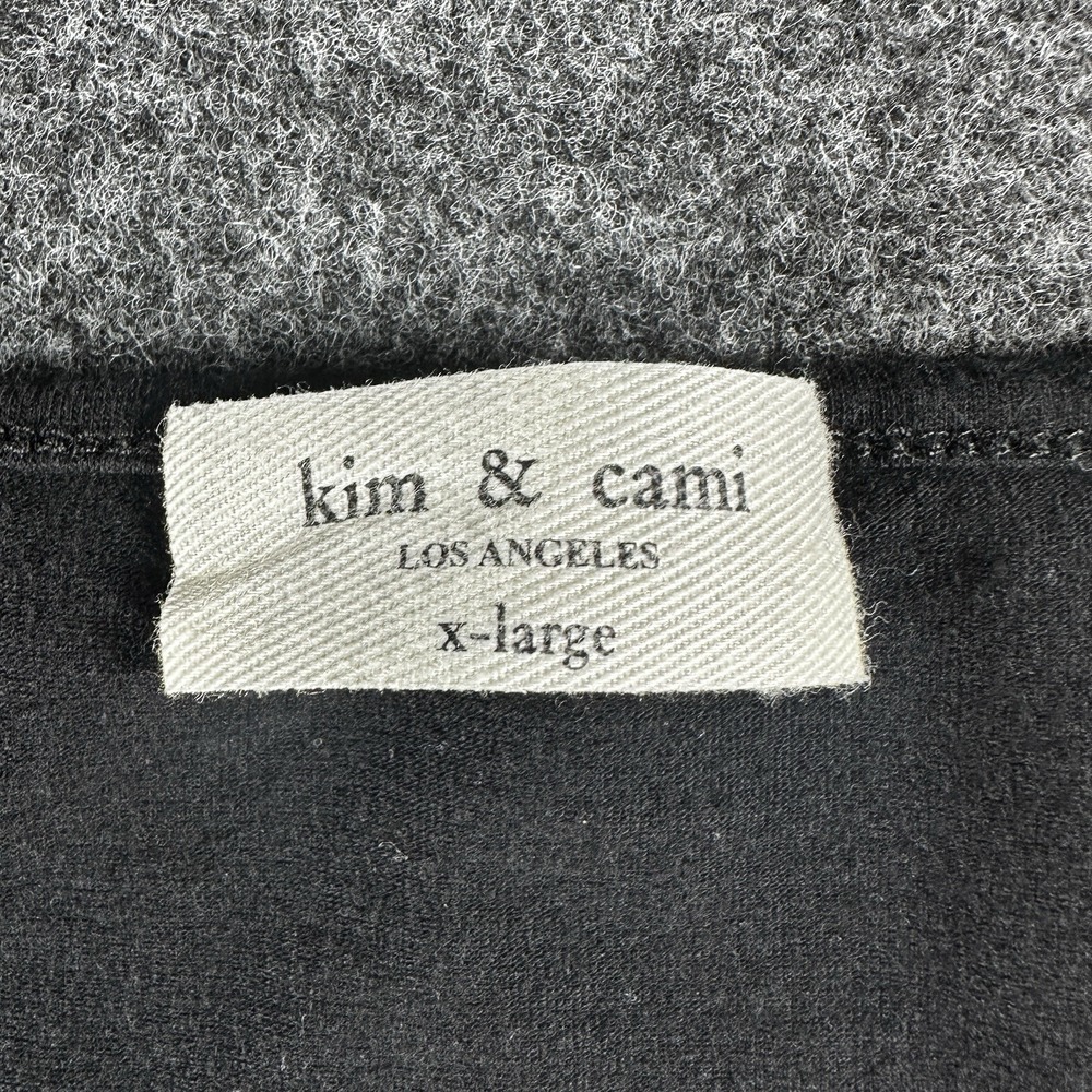 Kim & Cami Los Angeles Black Polka Dot Mesh Sleeve Square Neck Top XL - Picture 4 of 6